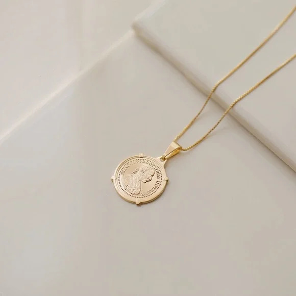 Gold Medallion Necklace - Picture 2 of 8
